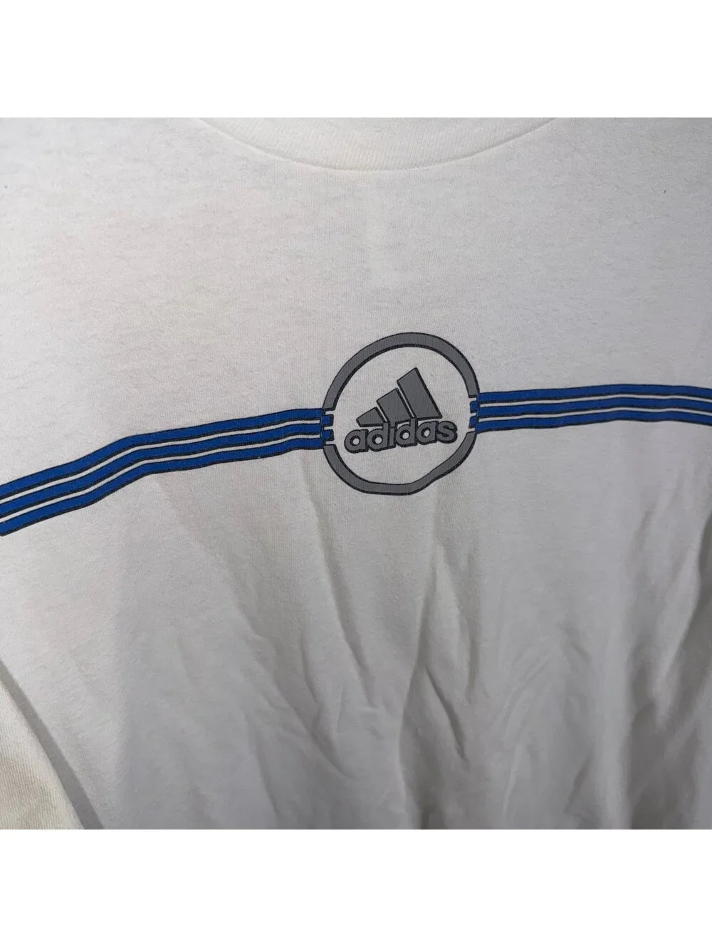 Adidas Center Logo Shirt Mens SM Vtg y2k 90s Rare Oversized